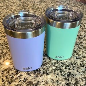 LOT (2) ZAK! TUMBLERS • 13oz Tumblers
